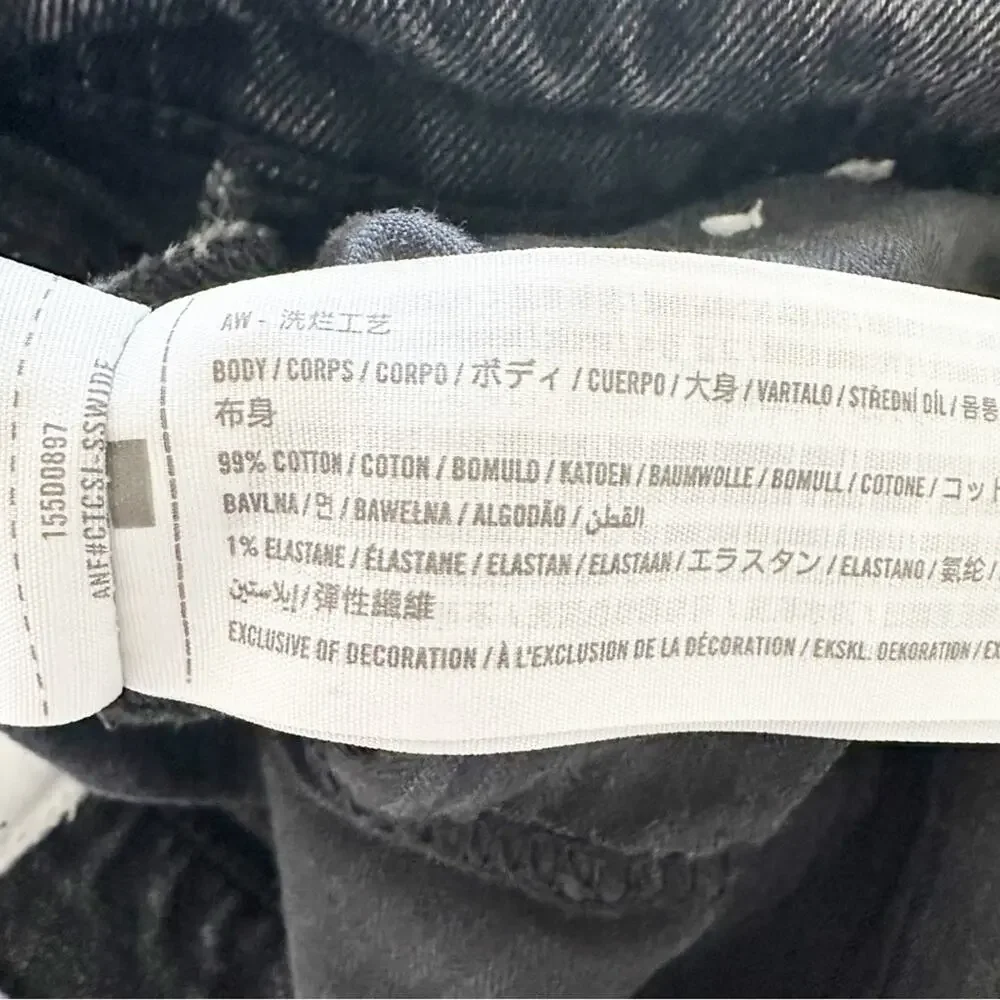 Abercrombie & Fitch Jeans Womens The‎ Skinny High Rise Distressed Black Size 25
